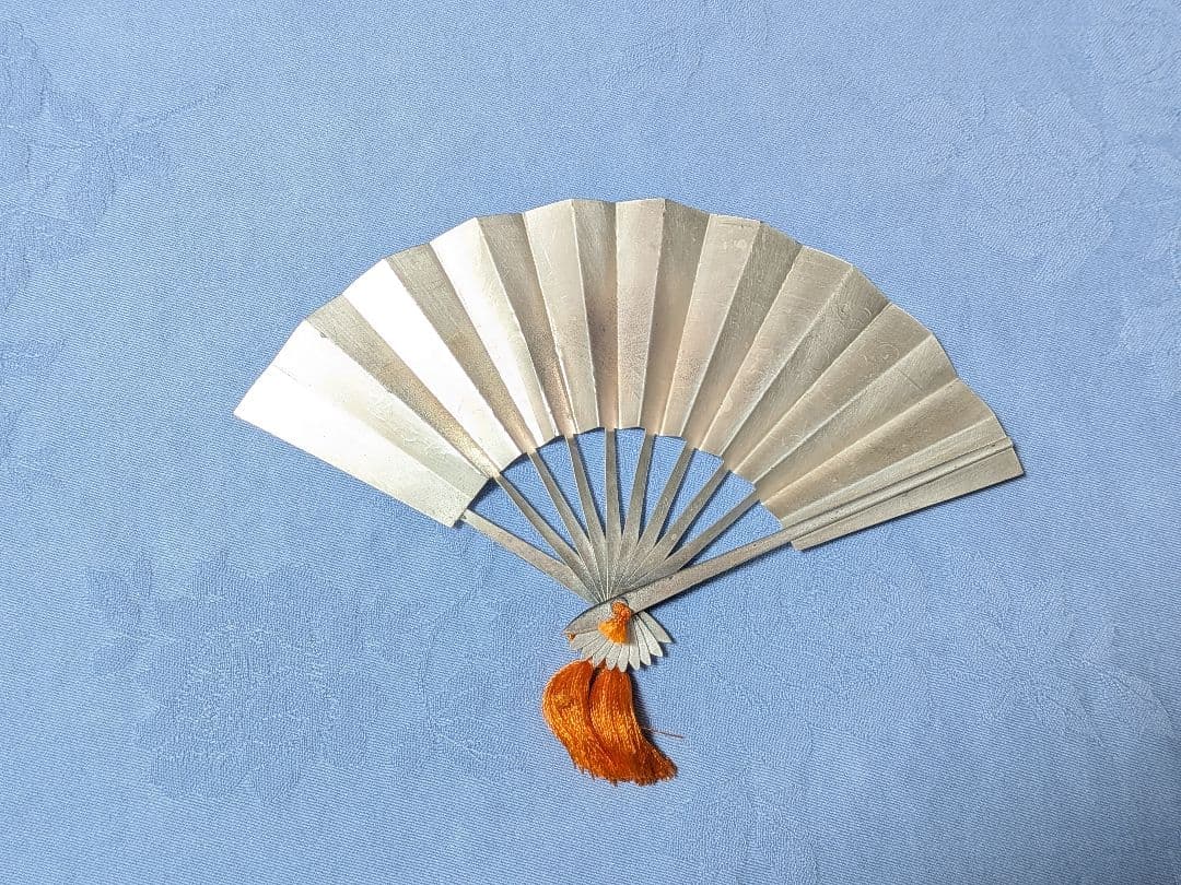 【純銀製　扇子　末廣】