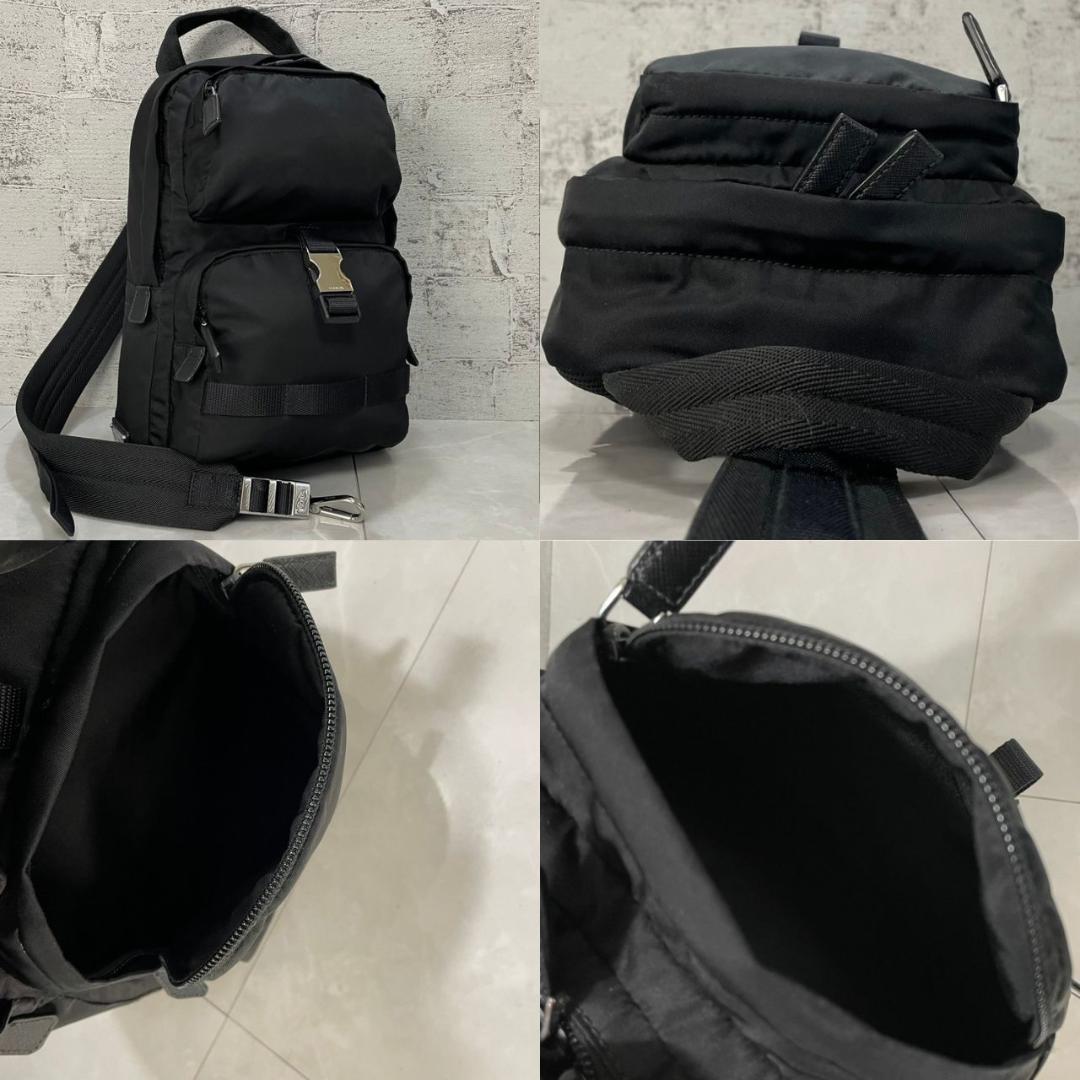 PRADA ボディバッグ プラダ ショルダーバッグ 2VZ013 黒 現行 美品