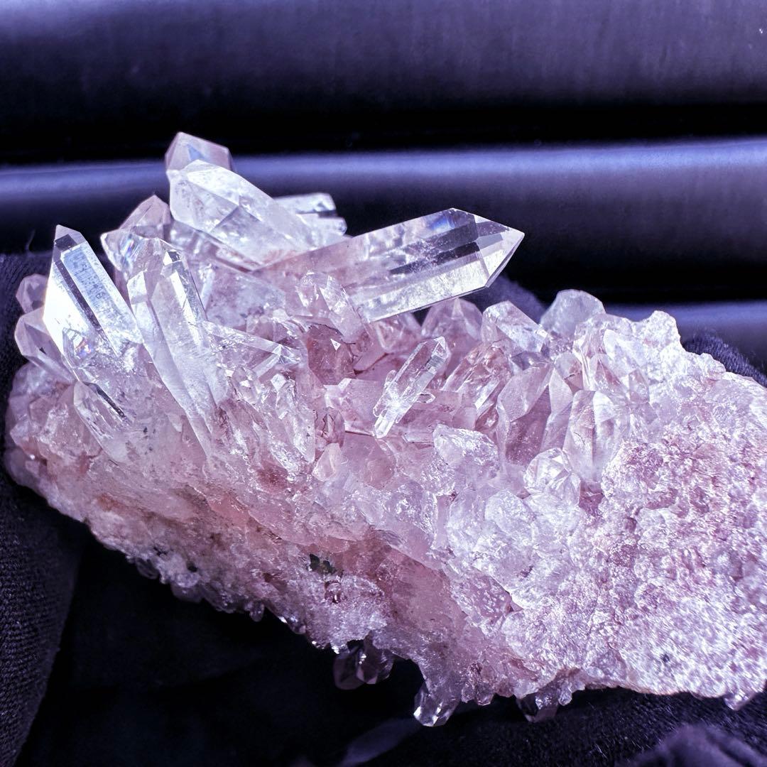 爆レア❗️高透明度❗️キラキラ♡ピンクレムリアンクォーツクラスター水晶A1538