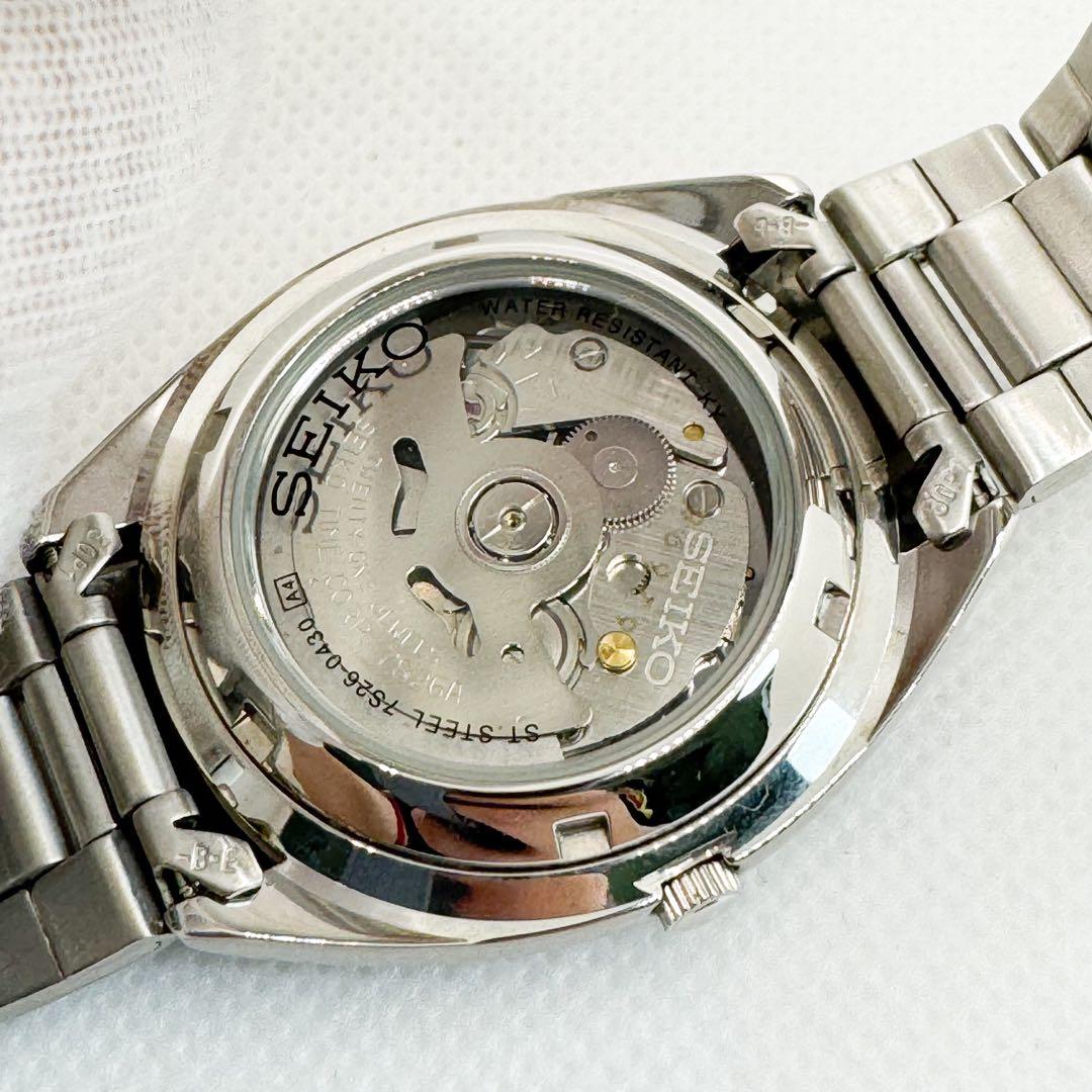 SEIKO5 腕時計 スケルトン　自動巻き ステンレス　シルバー　7S26