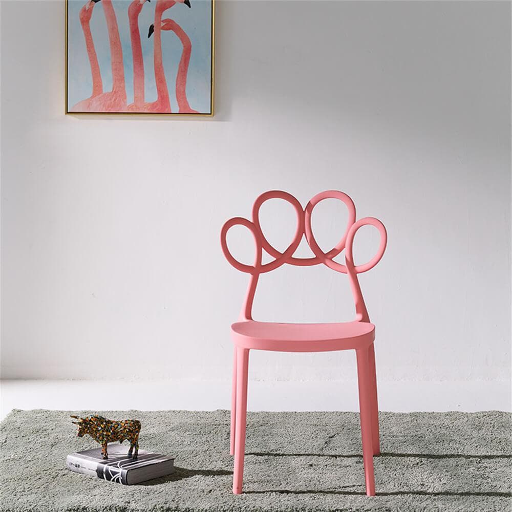 新品未使用在庫処分ダイニングチェア 椅子2脚セット（黒・ピンク・ホワイト選択可）