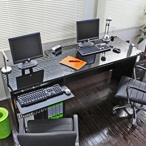 《新品・送料無料》《日本製》パソコンデスク ダブルデスクタイプ 120幅デスク