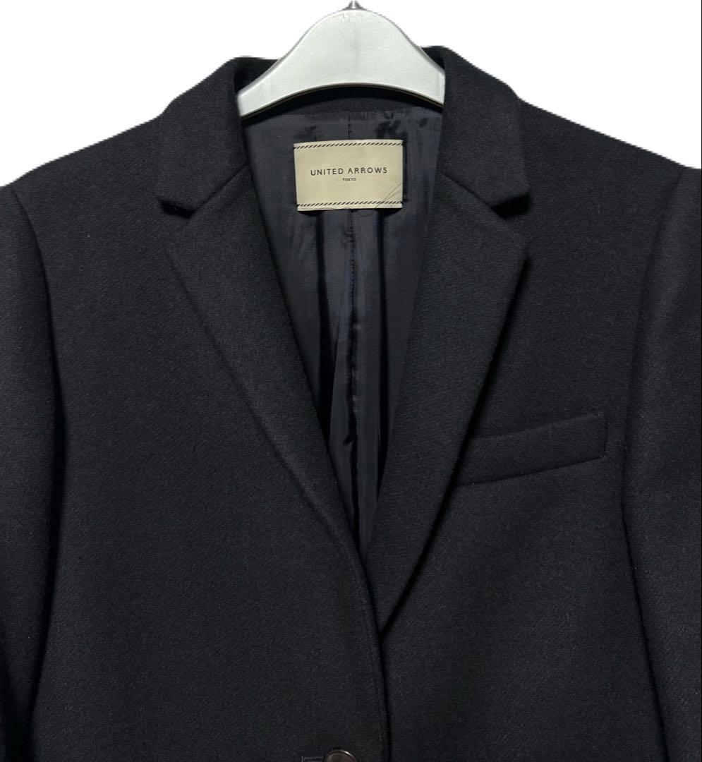 【美品】UNITED ARROWS購入チェスターコート　ブラック　38