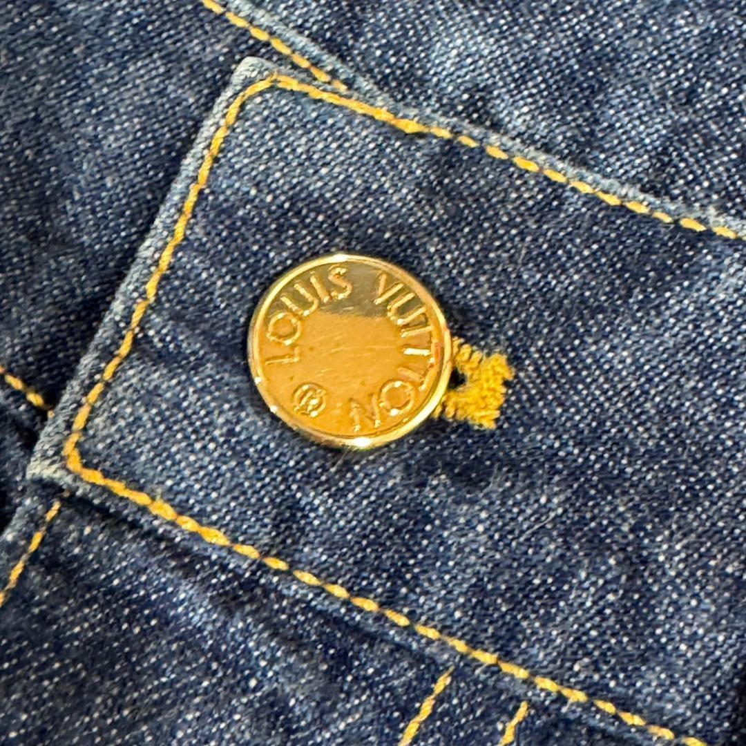 ルイヴィトン デニムパンツ LVロゴ モノグラム フラワー 38