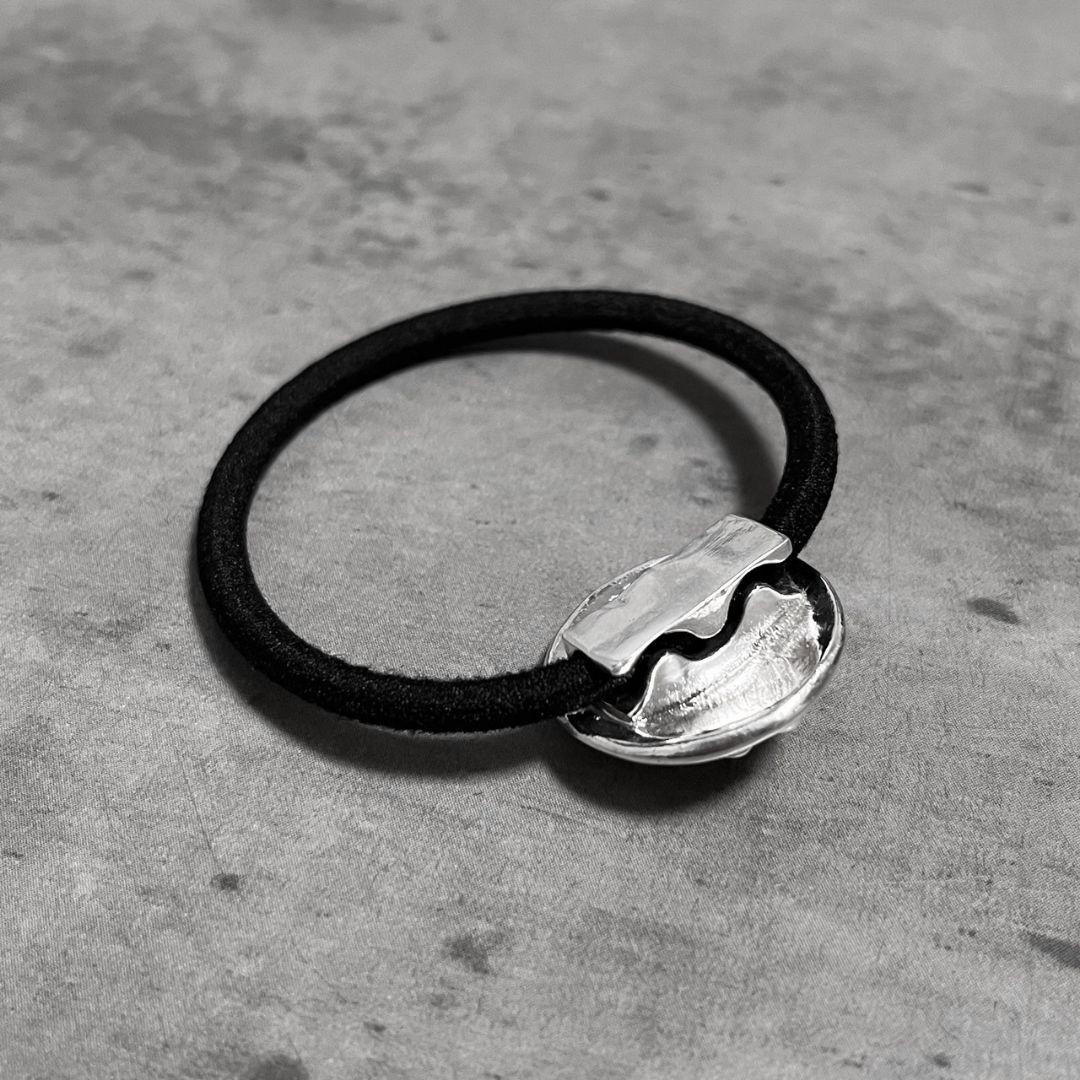 シルバー925 クロスボール コンチョ ヘアゴム ブレス ブレスレット 925