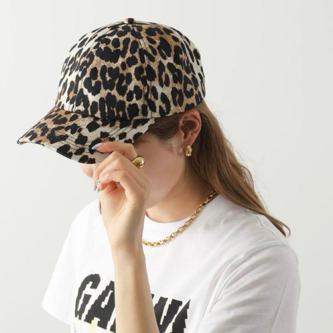 GANNI ガニー キャップ キャップ ヒョウ柄 レオパード アニマル柄