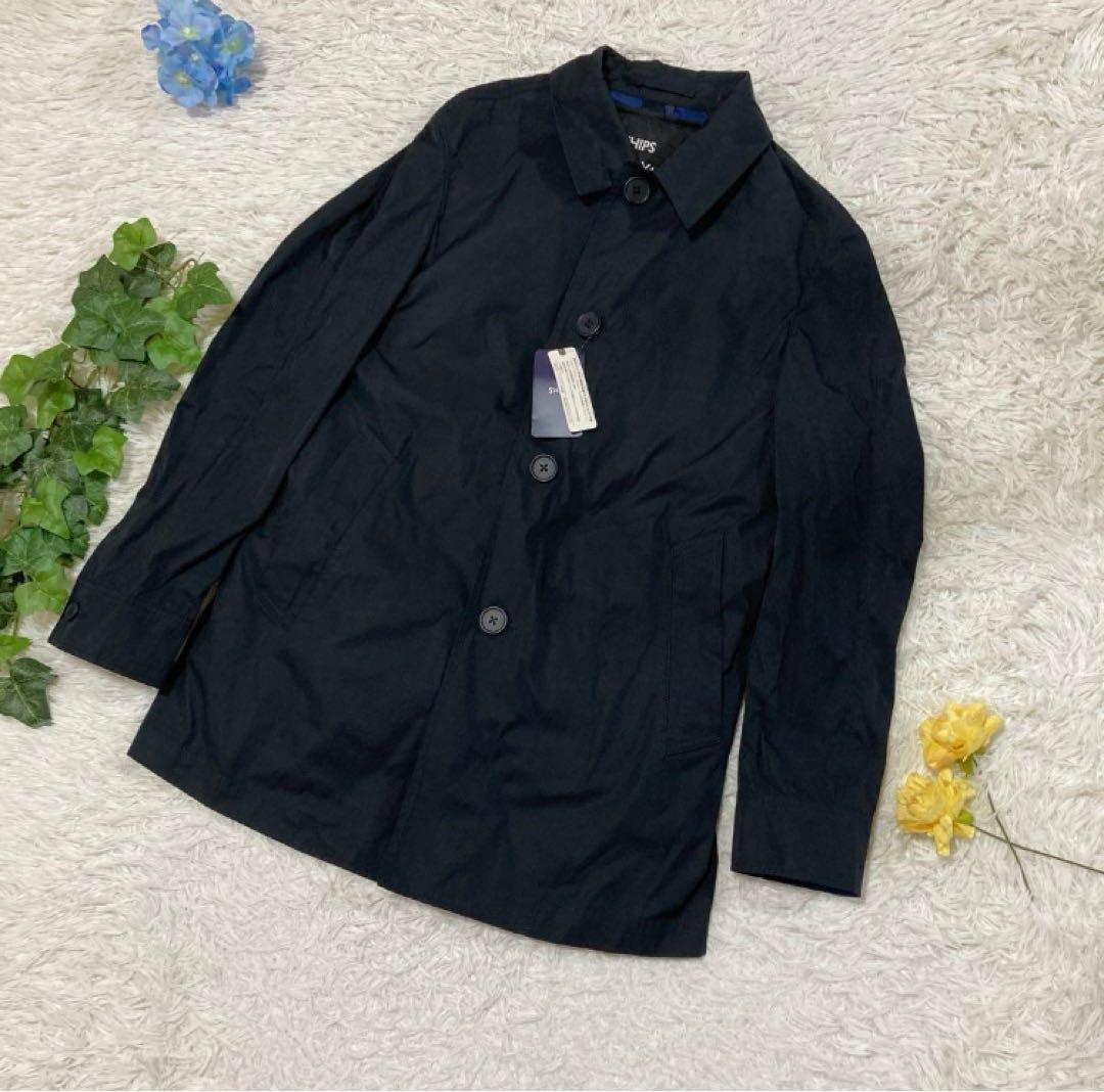 新品 未使用　ships シップス　ライナー付ステンカラーコート　ブラック