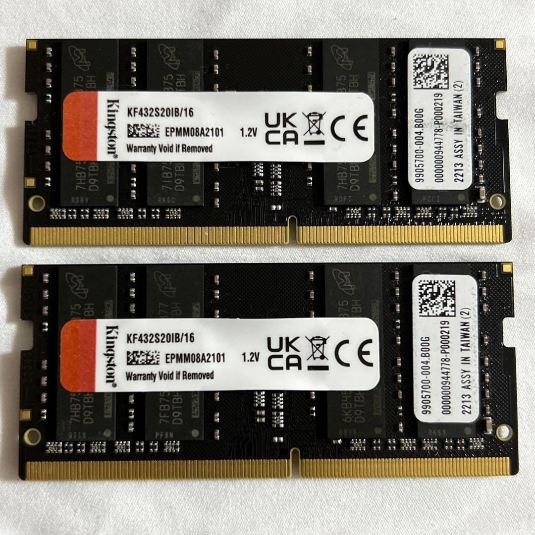 M*o様 【32GB】Kingston DDR4-3200 ノート用メモリ 16