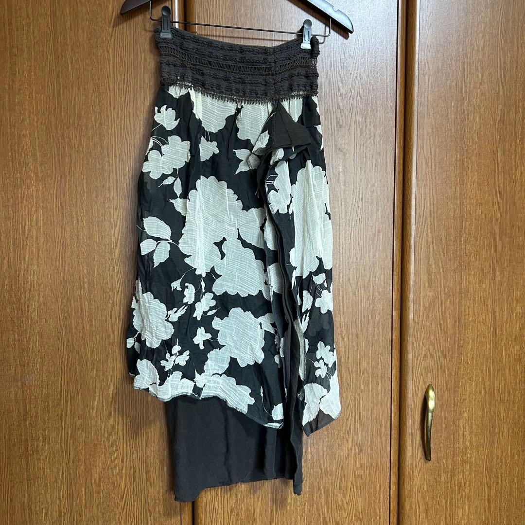 ShareSpirit シェアスピリット シルク混 変形 スカート 稀少 レア