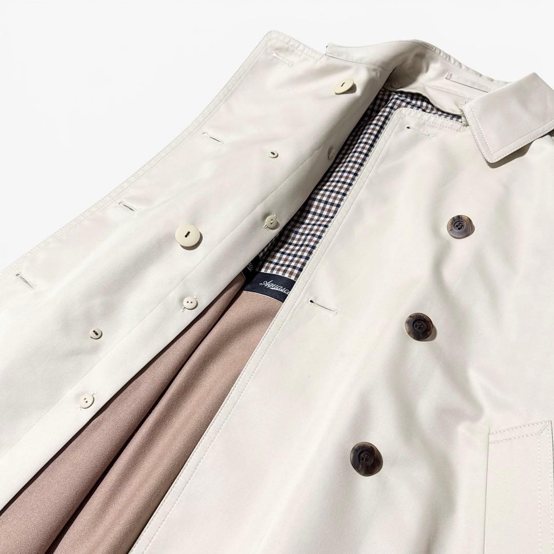 極美品✨️定価10万　アクアスキュータム　トレンチコート　ライナー　ペールベージュ