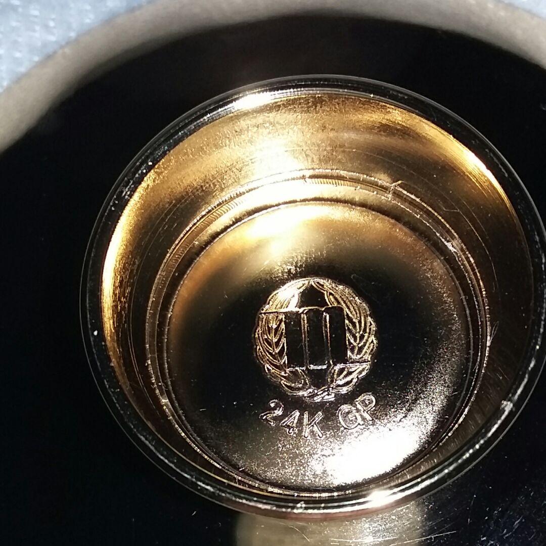 お宝品、蔵出し、十六裏菊家紋金盃(24K GP)、記念品、コレクター
