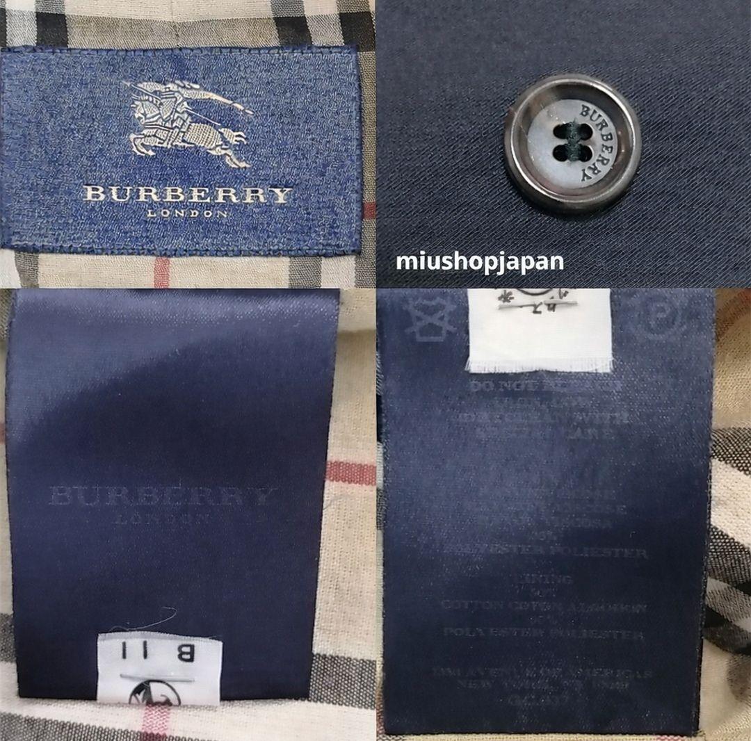 本物上質●L　BURBERRY　LONDON　ステンカラーコート　ライナー　黒