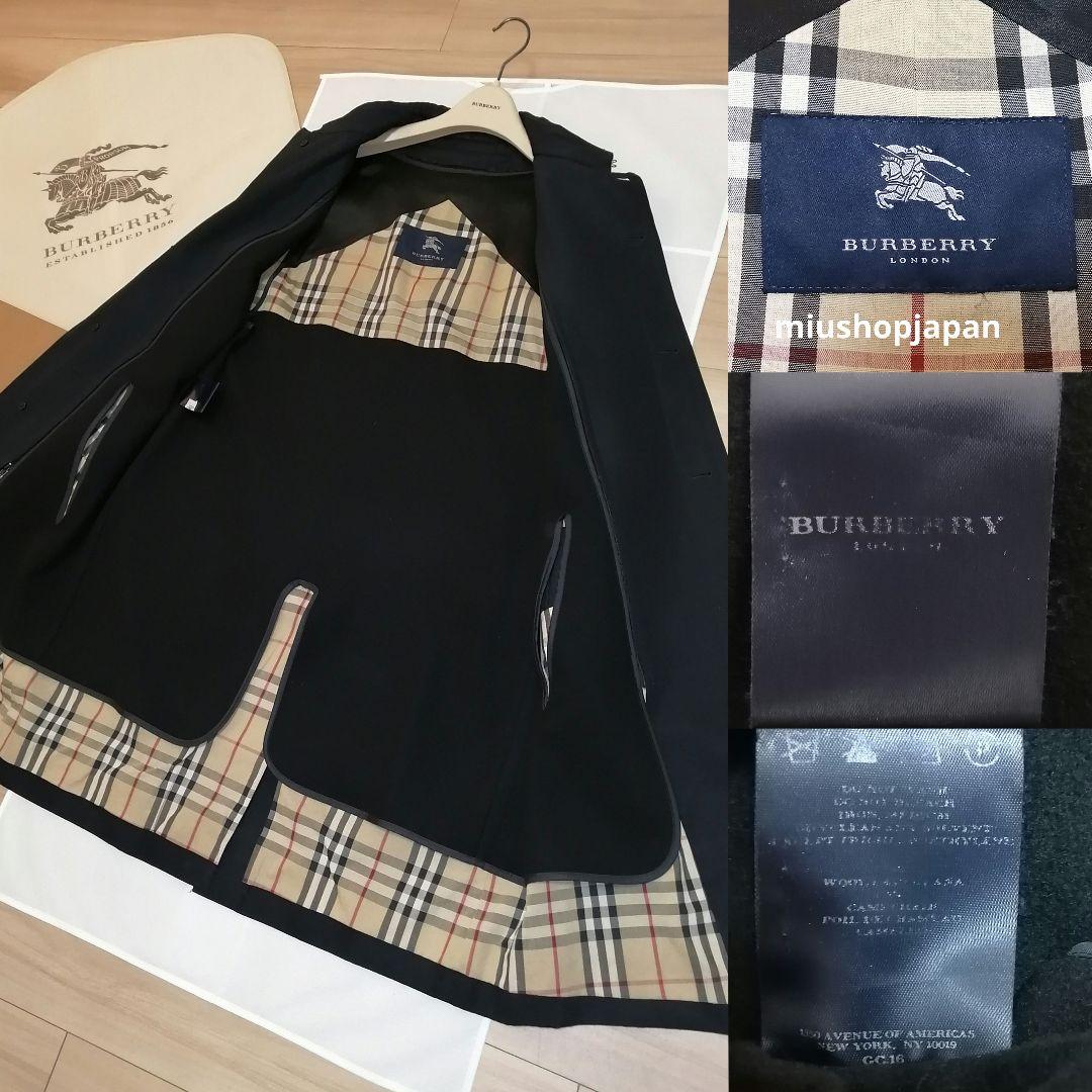 本物上質●L　BURBERRY　LONDON　ステンカラーコート　ライナー　黒