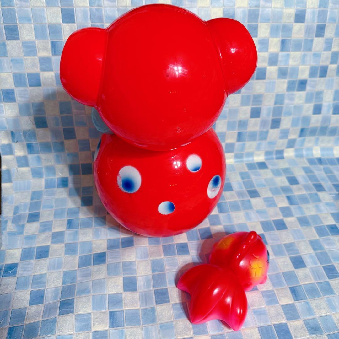 起き上がりこぼし　金魚ソフビ　2点セット　昭和レトロ