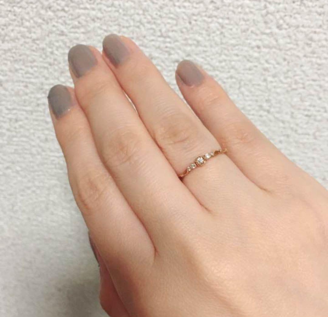 アガット K14 ダイヤモンドリング