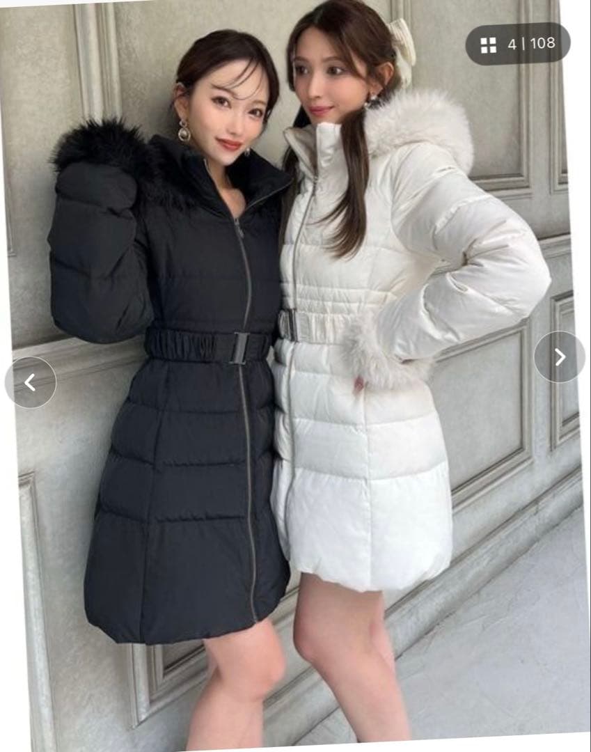 RESEXXY フード付ダウンコート ホワイト