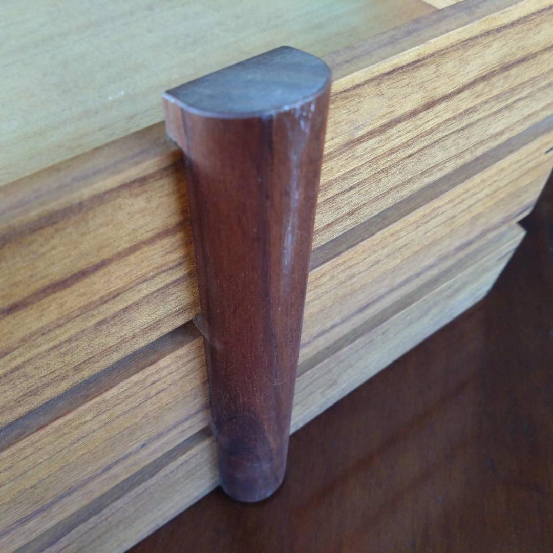 木製　小物入れ　刻印　組み木