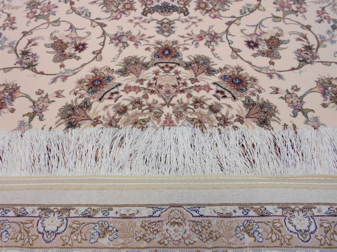 170万ノット！輝く、多色織絨毯！本場イラン産 150×225cm‐200901