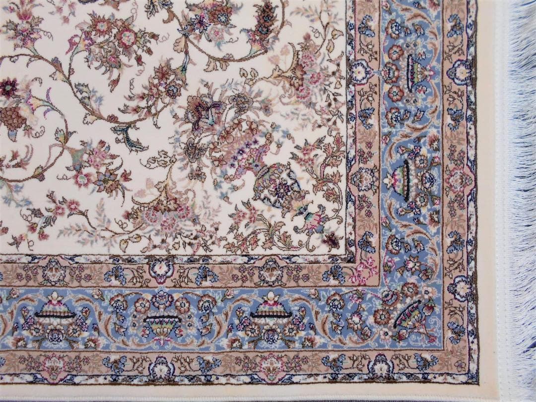 170万ノット！輝く、多色織絨毯！本場イラン産 150×225cm‐200901