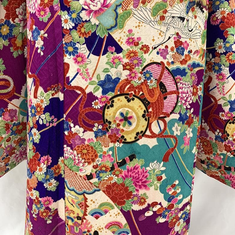 601aj64□ジュニア着物 アンティーク ハーフ成人式 卒業式 十三参り□