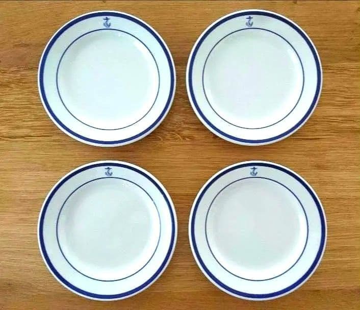 デッドストック 4枚 16 US NAVY ホーマーラフリン 皿 プレート 米軍