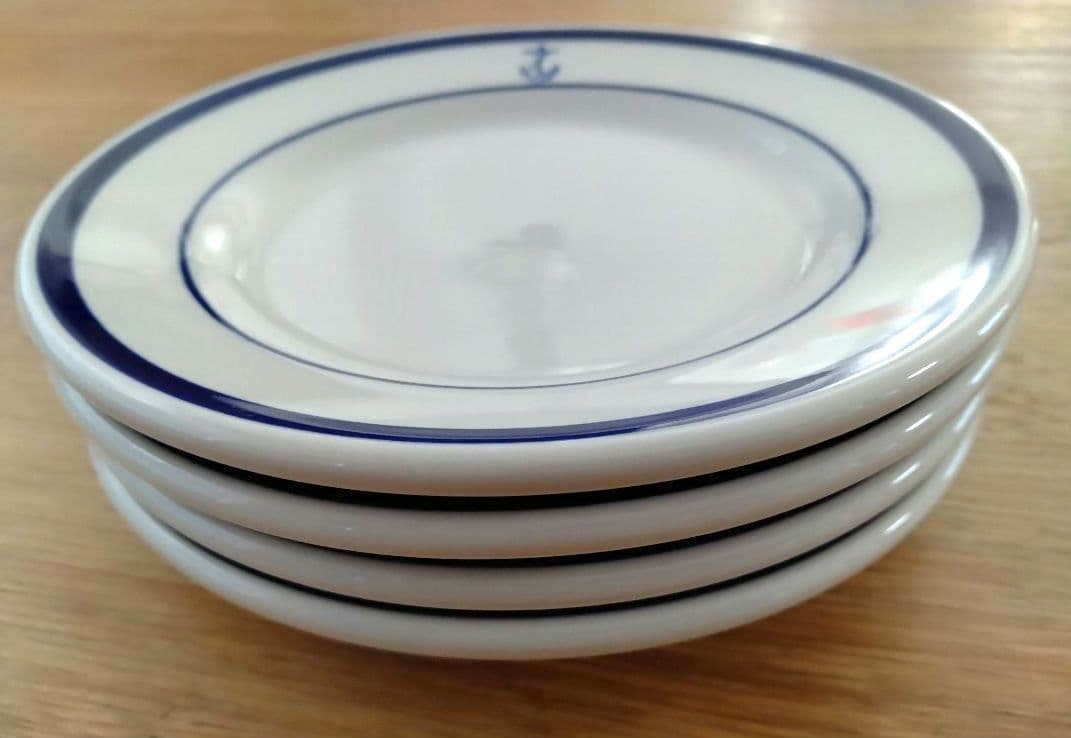 デッドストック 4枚 16 US NAVY ホーマーラフリン 皿 プレート 米軍