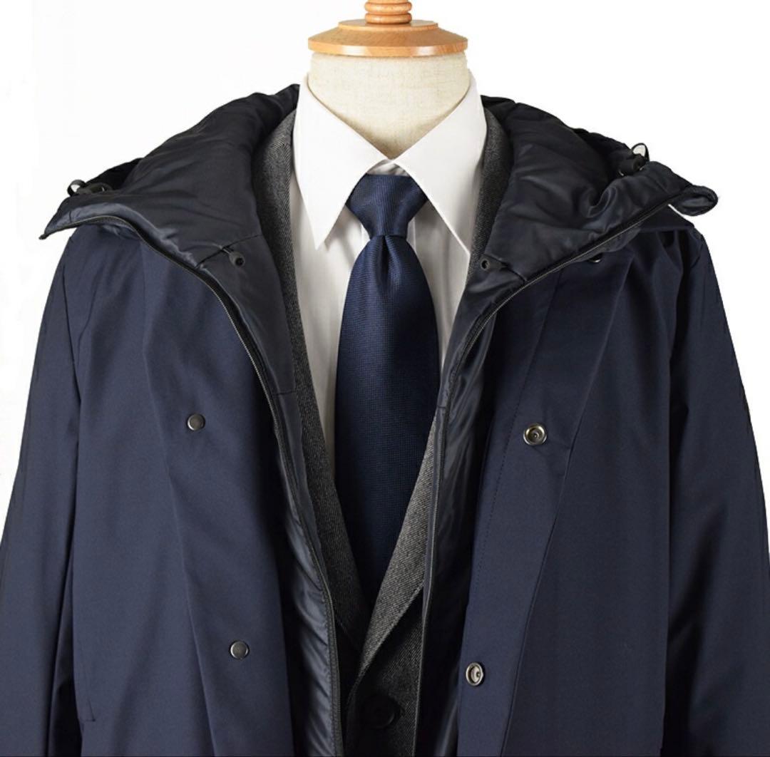 DESCENT デサント取外しライナーベスト付 ステンカラーコート Ｍサイズ