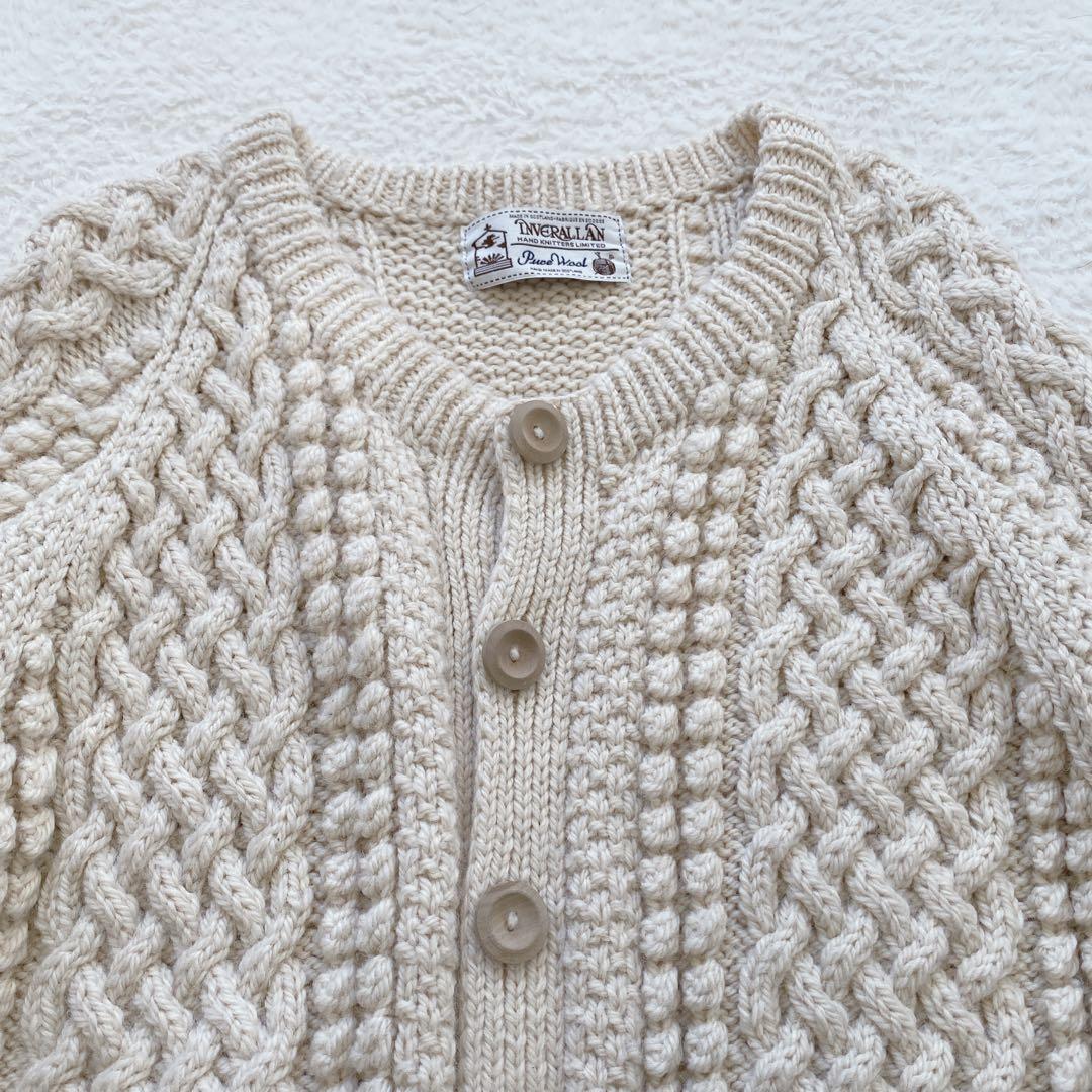 ☆INVERALLAN インバーアラン 4Aカーディガン 希少茶タグ 英国製☆