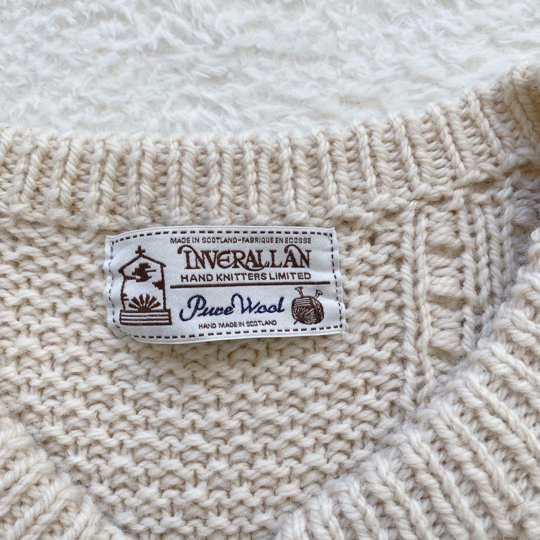 ☆INVERALLAN インバーアラン 4Aカーディガン 希少茶タグ 英国製☆