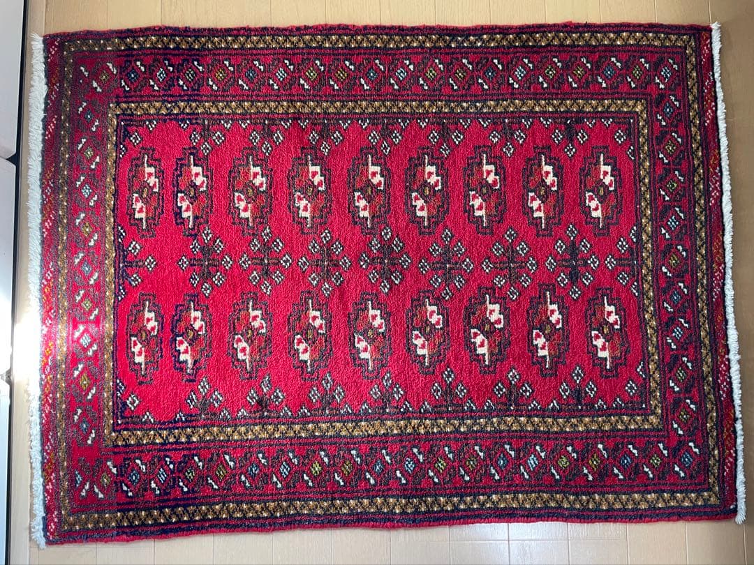 ペルシャ絨毯　トライバルラグ　オールドトルクメン　66✖️91cm