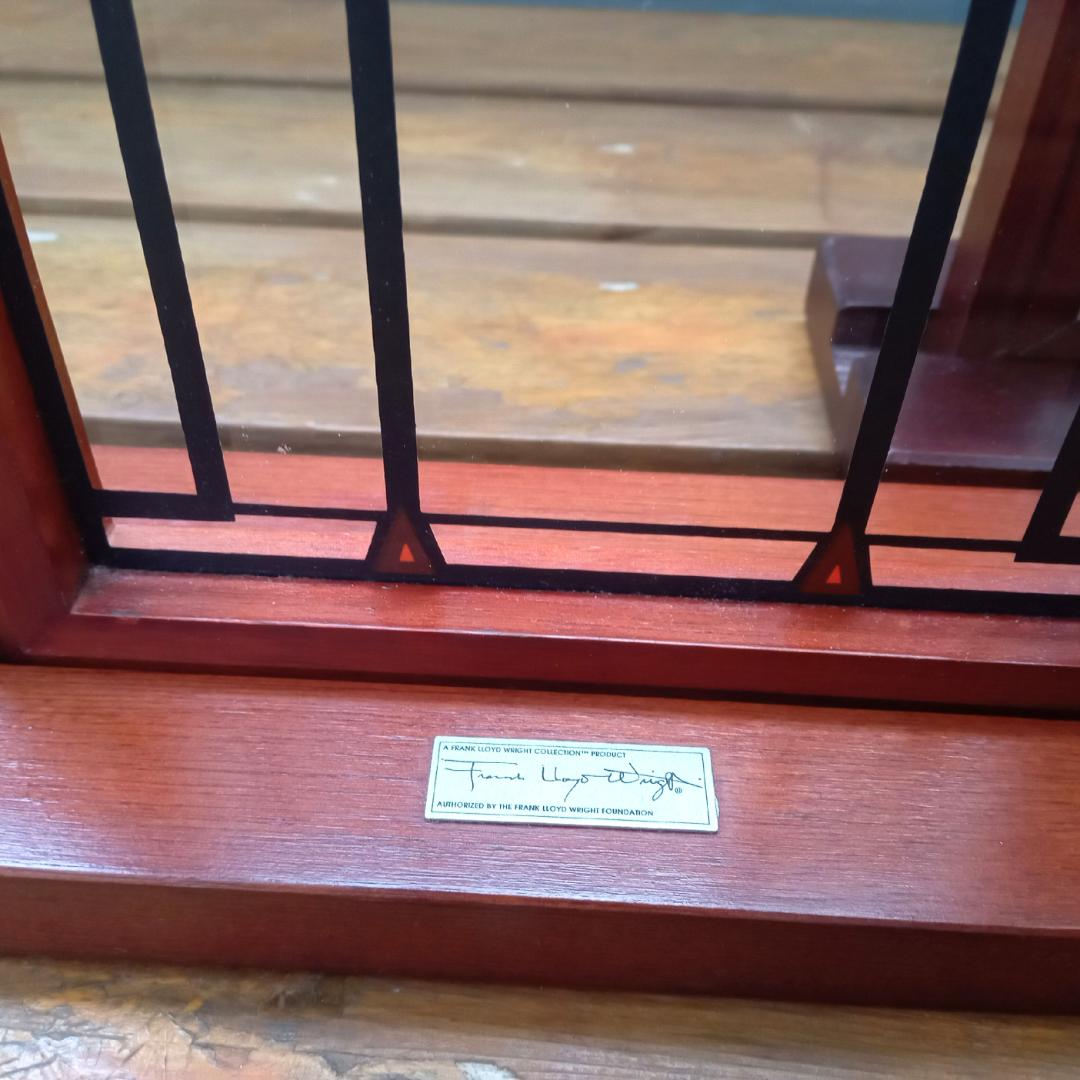 フランクロイドライト ステンドグラス木製枠２枚パレード＆ロビー邸グラスマスターズ