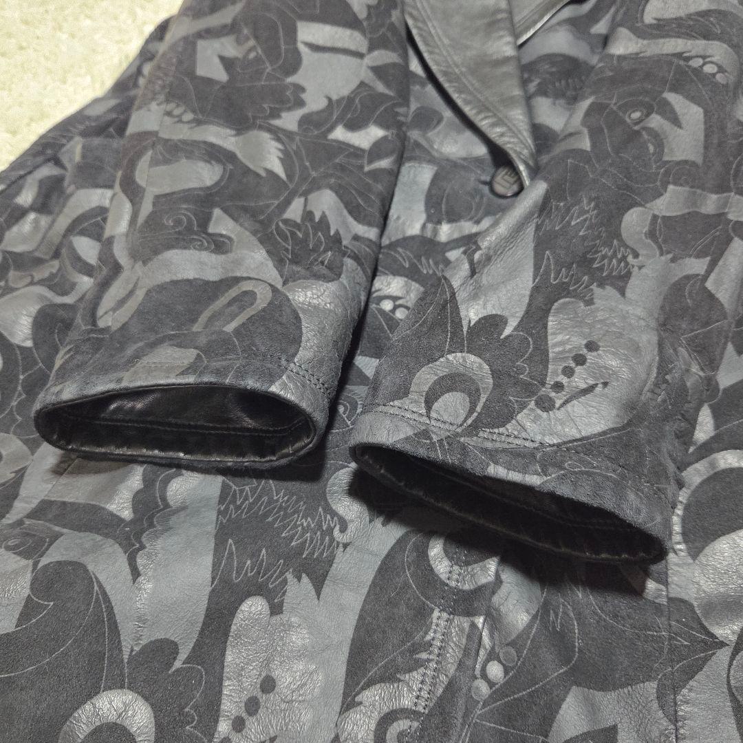 希少デザイン ピエールバルマン レザーコート 羊革 Free