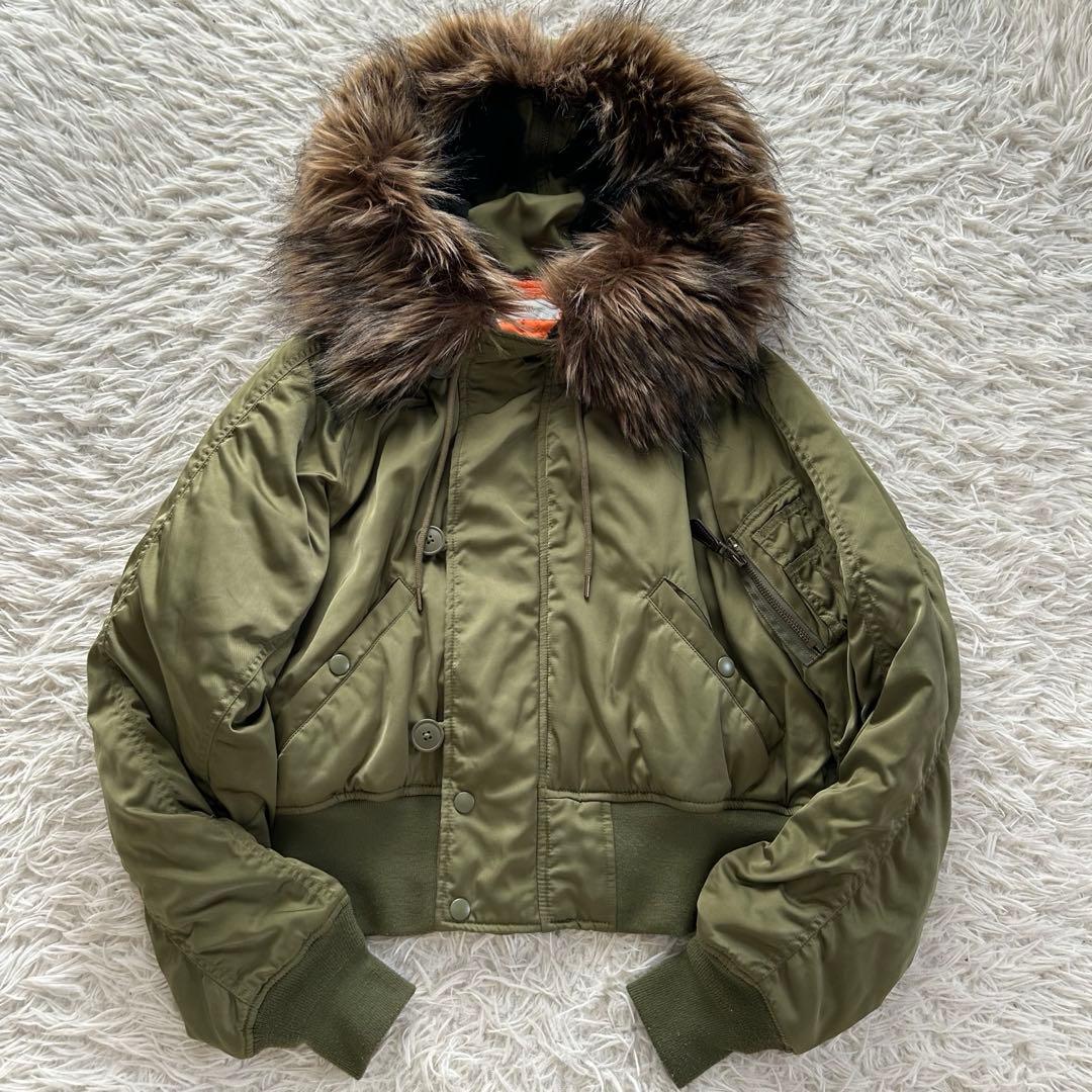 美品　AZULbymossy N-2B 短丈　y2k ファー　ブルゾン　完売