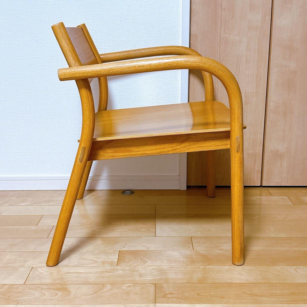 無印良品 オーク材 ラウンジアームチェア 一脚