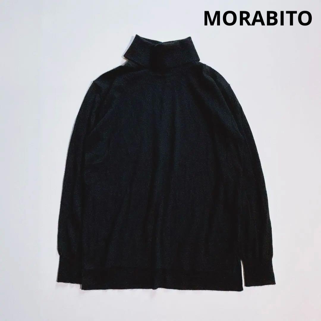 MORABITO PREMIER タートルネック　薄手 カシミヤ100 黒