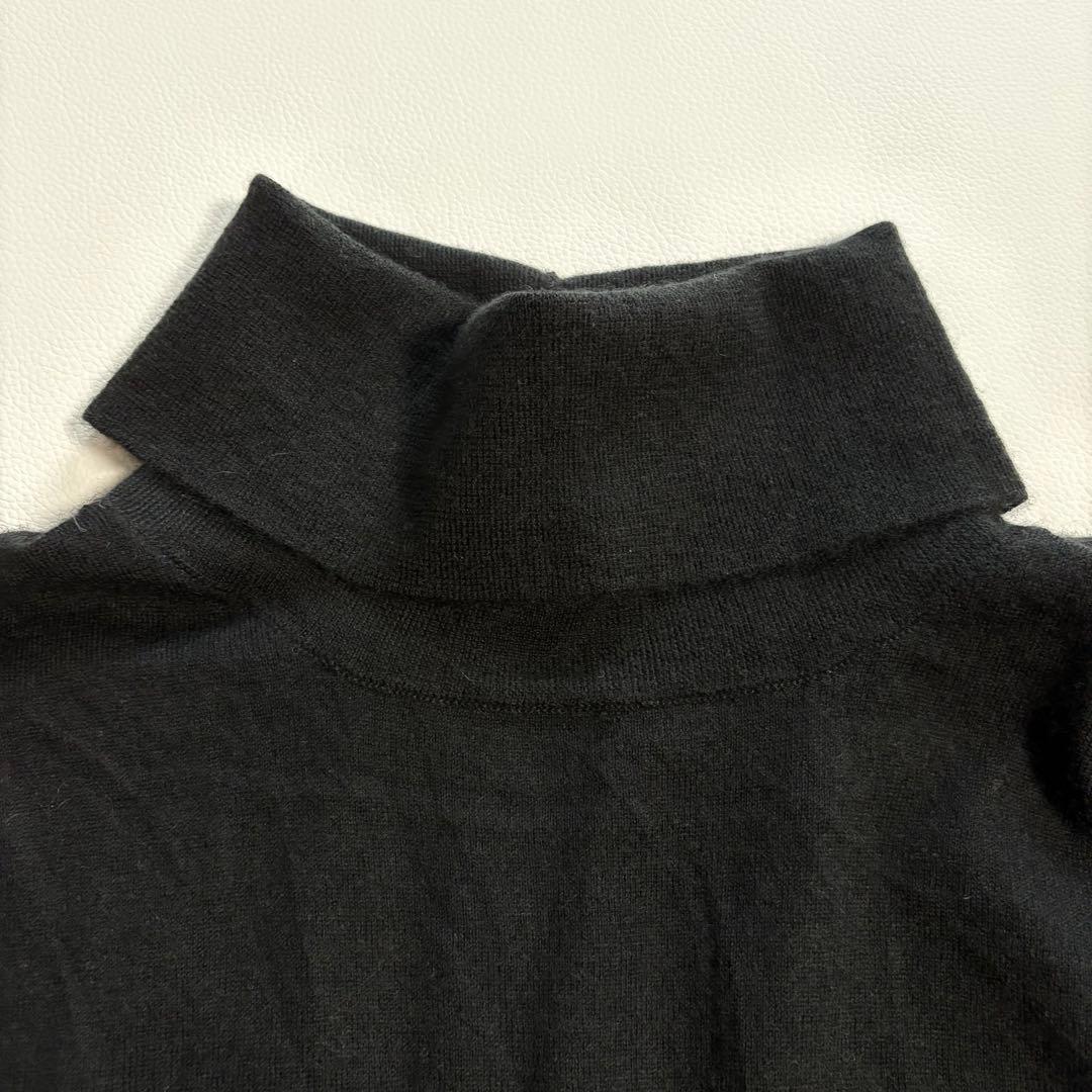 MORABITO PREMIER タートルネック　薄手 カシミヤ100 黒