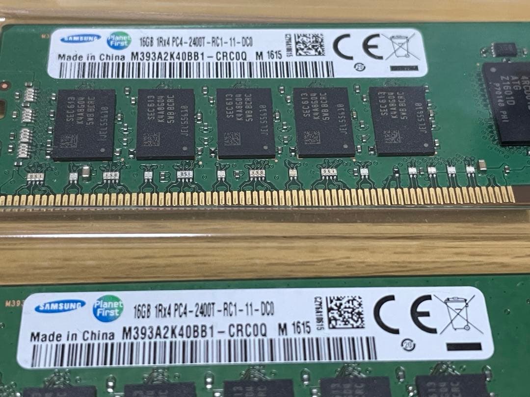 DDR4 16GB×2枚 サーバー用 ECCメモリー