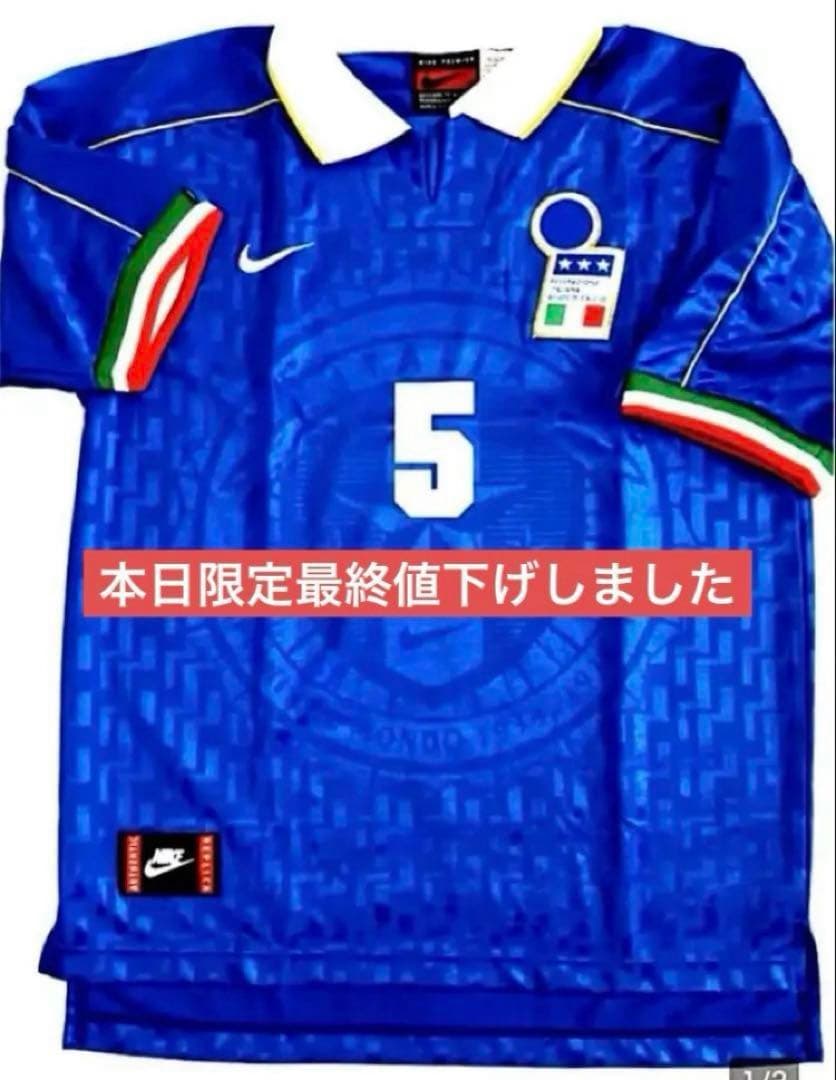 サッカー　イタリア代表ユニフォーム　5番　コスタクルタ　Euro96 未使用‼️