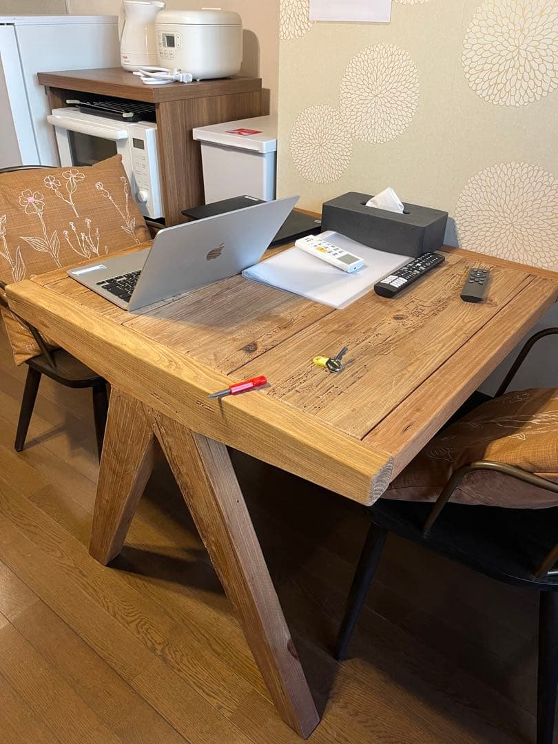 ナチュラルウッド X型脚 ダイニングテーブル