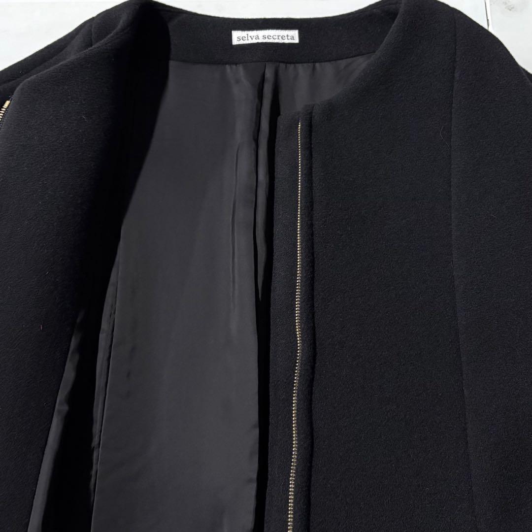 selva secreta A line Italy COAT 川崎希　ブラック