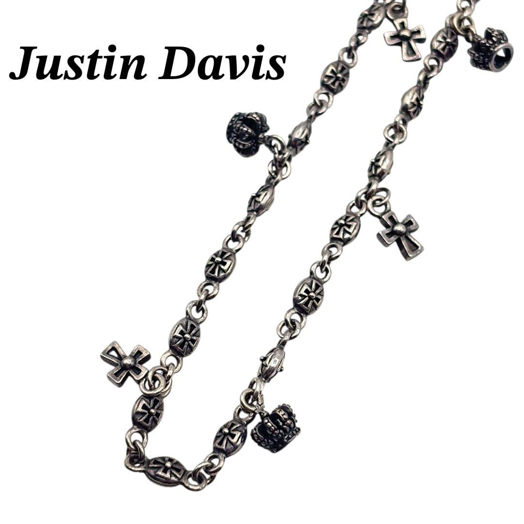 Justin Davis ネックレス　 王冠　クロス　トリニティチェーン