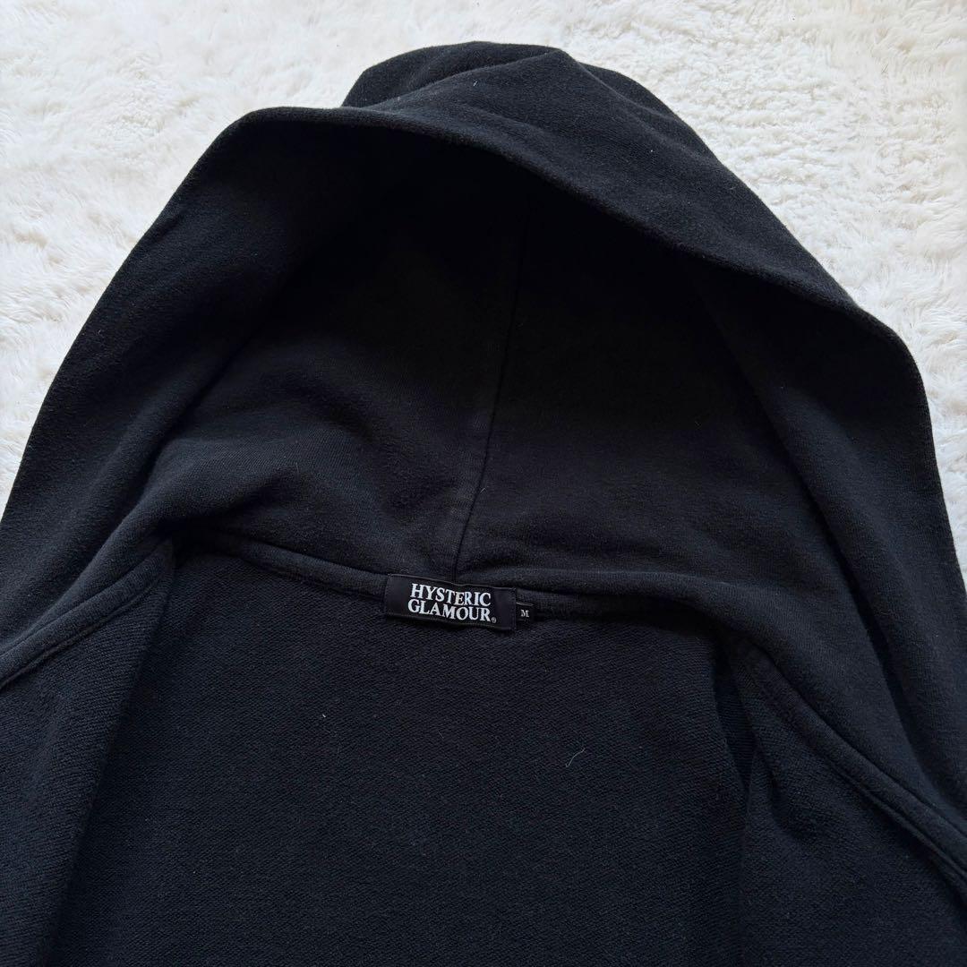 【美品】ヒステリックグラマー パーカー ヒスガール デカロゴ 両面 ブラック M