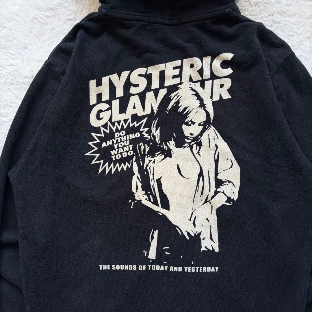 【美品】ヒステリックグラマー パーカー ヒスガール デカロゴ 両面 ブラック M