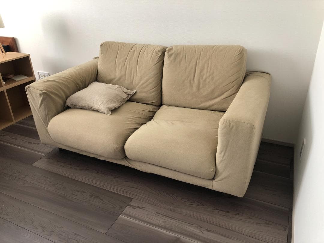 ※専用【今週のみ販売】無印良品２シーター・フェザー・ポケットコイルソファー