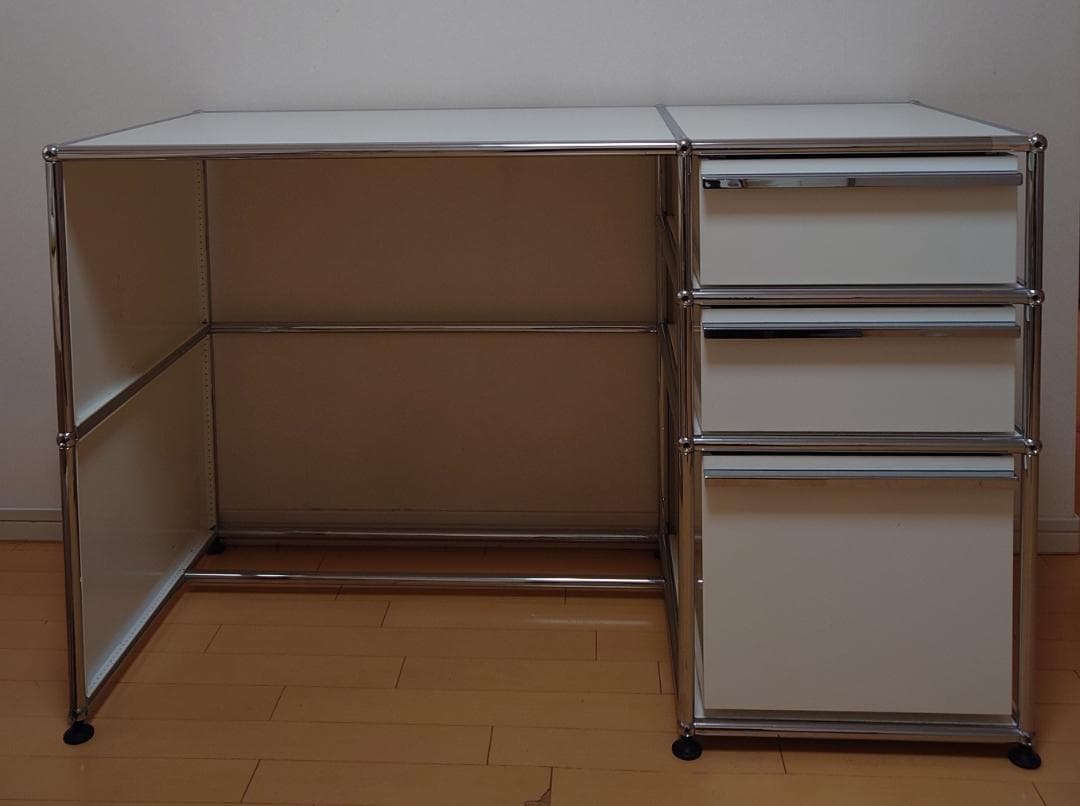 【スクーデリア】USM Haller デスク ホワイト 引き出し3段 美品