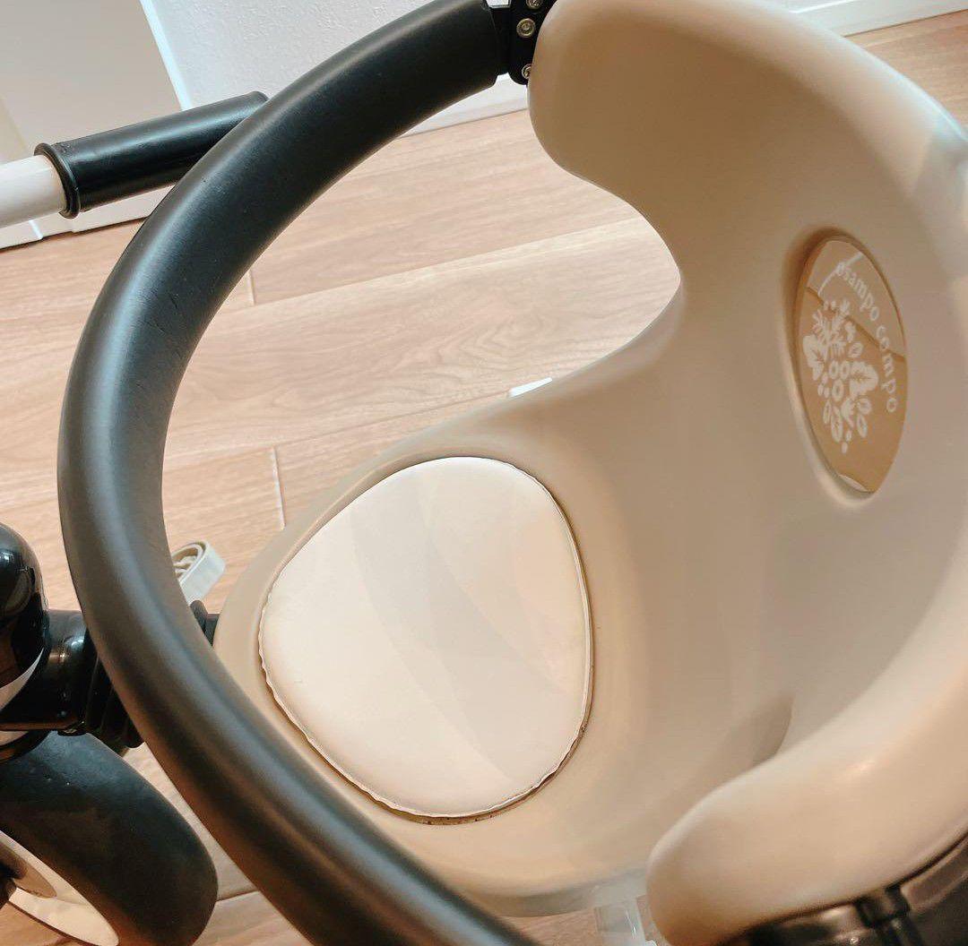 【美品】ides 折りたたみおさんぽ　コンポ ベージュ 折りたたみ三輪車