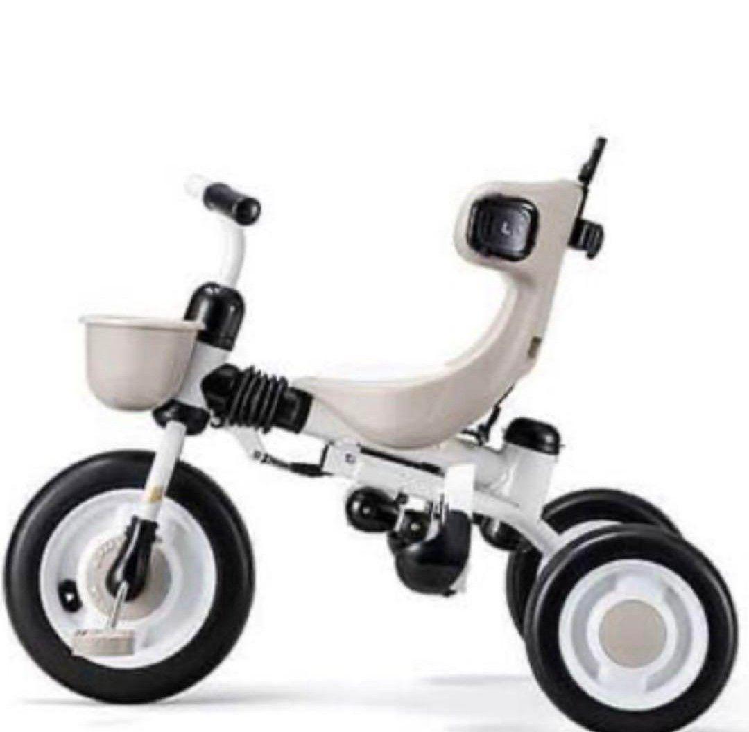 【美品】ides 折りたたみおさんぽ　コンポ ベージュ 折りたたみ三輪車