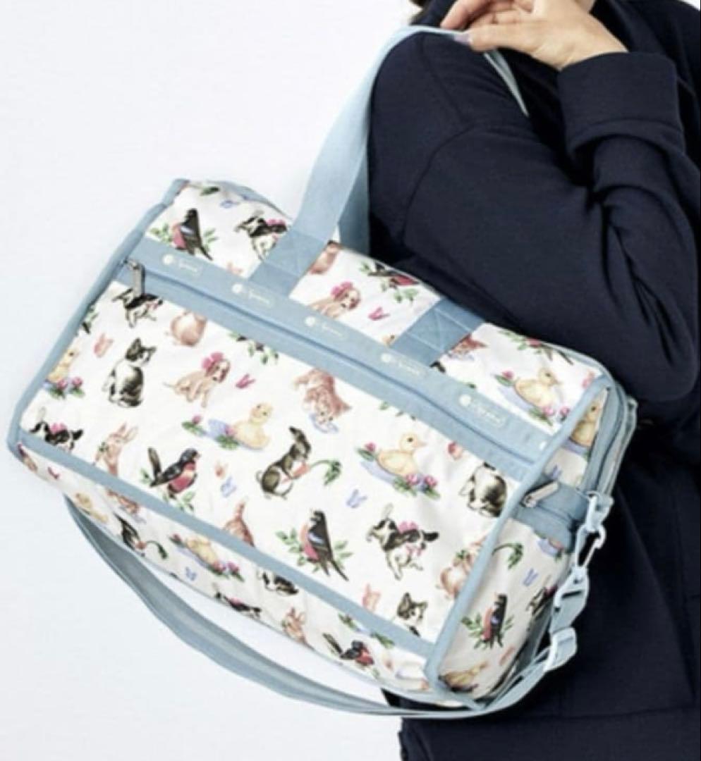 【美品】レスポートサック 35周年記念 日本限定 ストーリーブック柄 ボストン