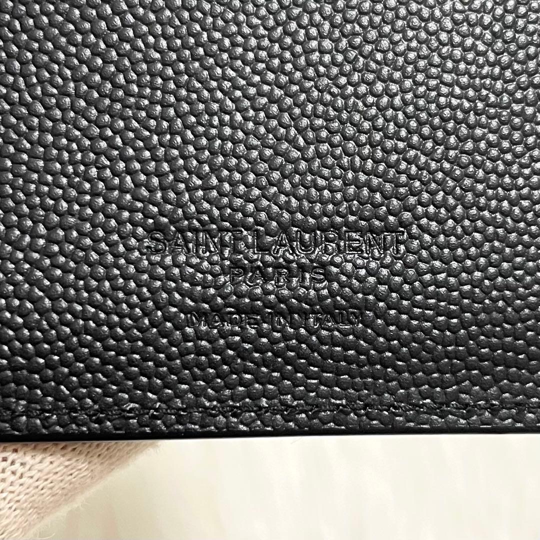 タムタム様　サンローランパリ　二つ折り　マネークリップ　キャビアスキン　ブラック