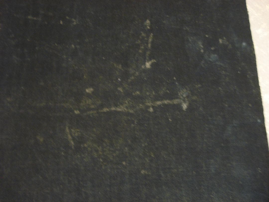 花嫁のれん　明治期　筒描き　藍染　家紋　宝珠　熨斗